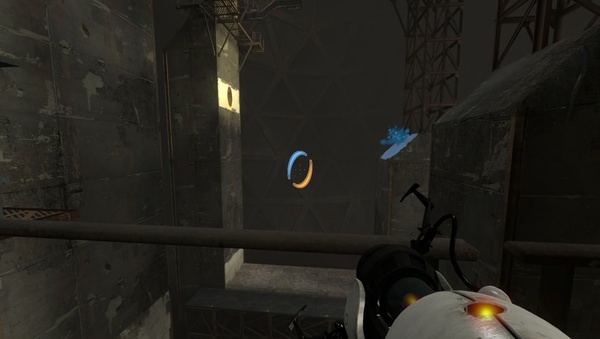 Portal 2 : Platzieren Sie das Portal so, dass das blaue Gel bis zur Schräge fliegt.