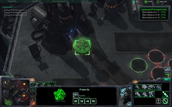 Komplettlösung zu StarCraft 2 : In der Mission sollen Sie drei Sendetürme der Liga hacken.